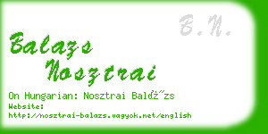 balazs nosztrai business card